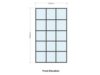 Domestic Project (Putney, London): Factory Style Glazed Wall [Black Steel Framed Glazing Alternative]