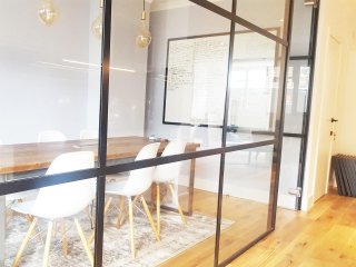 GWB Entertainment (Brook Green, London): Black Framed Industrial Style Glass Walls