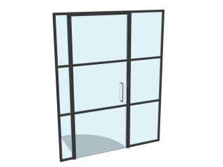 Domestic Project (Upham, Hampshire): Small Black Steel Framed Style Glazed Wall & Door