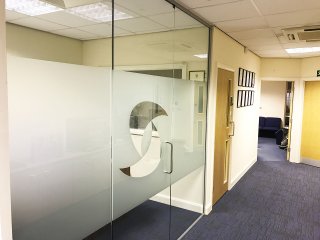 One Step Solutions LLP (Huntingdon, Cambridgeshire): Small Glass Partition And Glass Door