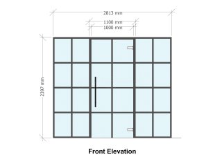 Residential Project (Uxbridge, Middlesex): Industrial-Style T-Bar Toughened Glass Room Divider