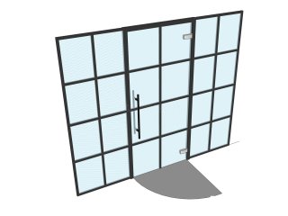 Residential Project (Uxbridge, Middlesex): Industrial-Style T-Bar Toughened Glass Room Divider