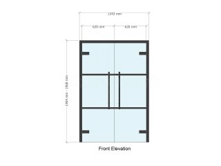 Domestic Project (Wigan, Lancashire): T-Bar Glass Double Doors