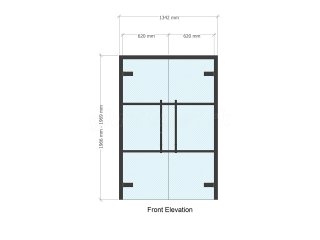 Domestic Project (Wigan, Lancashire): T-Bar Glass Double Doors