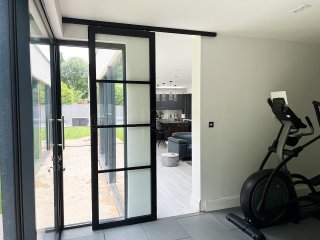 Domestic Project (Eastleigh, Hampshire): T-Bar Framed Glass Sliding Door