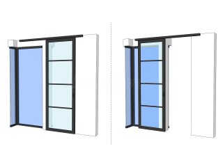 Domestic Project (Eastleigh, Hampshire): T-Bar Framed Glass Sliding Door