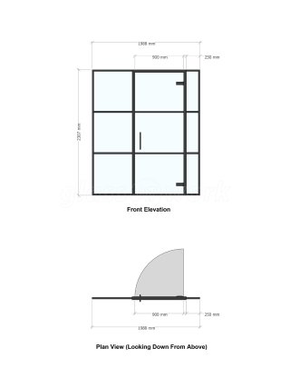 Domestic Project (Kingston upon Thames, Surrey): T-Bar Black Framed Glass Door and Side Panels