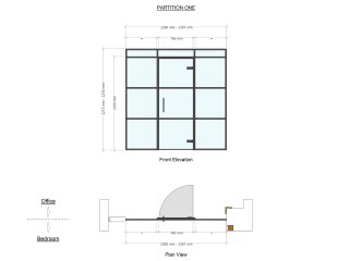 Domestic Project (Stonehouse, Gloucestershire): Heritage-Style Glass Wall Room Divider