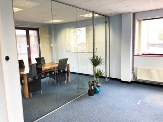Hancock & Parsons (Ashford, Kent): Single Glazed Acoustic Glass Partition Wall