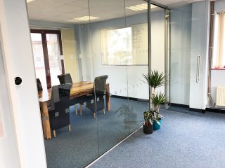 Hancock & Parsons (Ashford, Kent): Single Glazed Acoustic Glass Partition Wall