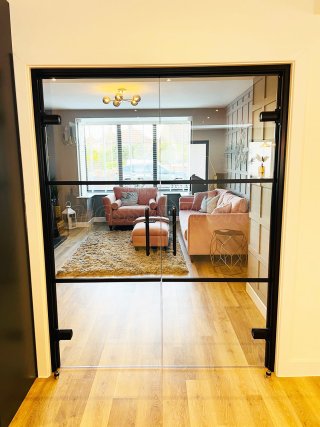 Domestic Project (Mansfield, Nottinghamshire): T-Bar Panelled Glass Walls and Doors in the Heritage-Style