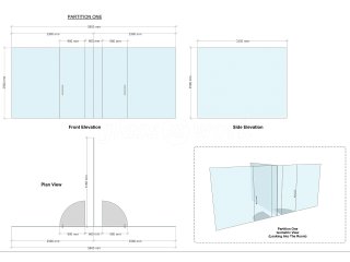 LDN Apprenticeships (Stockwell, London): Two Glass Meeting Rooms With Glazed Separating Wall [With Black Frame]