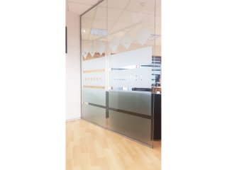National Design Consultancy (Morley, Leeds): Open Ended Glass Partition / Glass Office Divider