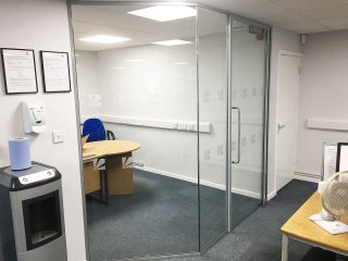 Daly Systems Ltd (Leicester, East Midlands): Faceted Glass Office Partition