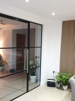 Domestic Project (Mold, Flintshire): T-bar Heritage Style Metal and Glass Door With Side Panel