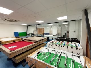 Liberty Games (Epsom, Surrey): Toughened Glass Partition With Double Doors
