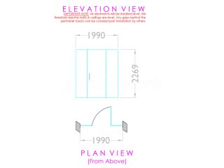 Bow Wow (Covent Garden, London): Small Glass Partition and Glass Door