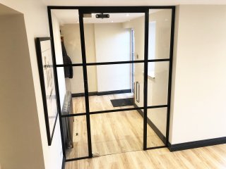 Domestic Project (Wakefield, West Yorkshire): T-Bar Warehouse-Style Glazed Wall and Door