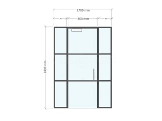 Domestic Project (Wakefield, West Yorkshire): T-Bar Warehouse-Style Glazed Wall and Door