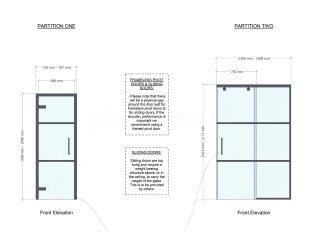 Residential Project (Woking, Surrey): Anthracite Grey Framed Glass Wall and Sliding Door, Plus A Standalone Glass Door