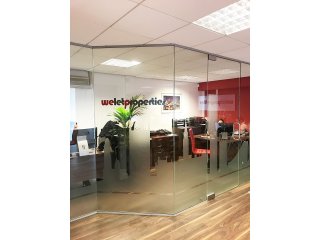 We Let Properties (Central Manchester): Glass Partition With Skyline Film Manifestation