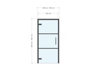 Domestic Project (Kettering, Northamptonshire): Black Framed Metal and Glass Door