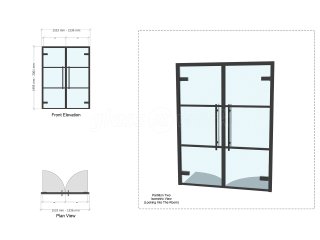 Residential Project (Epsom, Surrey): T-Bar Slimline Glass Double Doors With Black Aluminium Frame