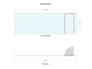 Miller Graphics UK (Beverley, East Yorkshire): Single Glazed Acoustic Partition with Framed Door