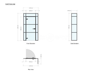 Domestic Project (Henley-in-Arden, Warwickshire): T-Bar Home Office Black Framed Glass Partition and Door