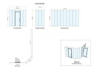 M Squared London Ltd (Dollis Hill, London): Commercial Glass Office Partition Fit-out With Black Track Work