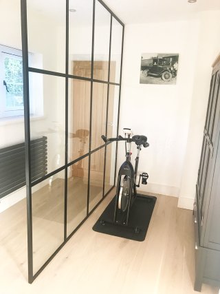 Domestic Screen (Newcastle-under-Lyme, Staffordshire): T-Bar Warehouse-Style Glass Room Divider