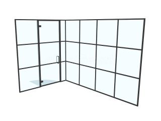 Poppys Funerals (East Sheen, London): Acoustic Metal Banded Glazed Corner Room