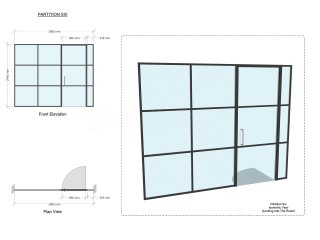 PSC UK CENTRAL SERVICES (City of London, London): Industrial-Style Soho Glazing Acoustic Glass Partitioning - Commercial Fit-out
