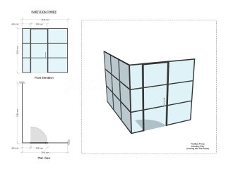 PSC UK CENTRAL SERVICES (City of London, London): Industrial-Style Soho Glazing Acoustic Glass Partitioning - Commercial Fit-out