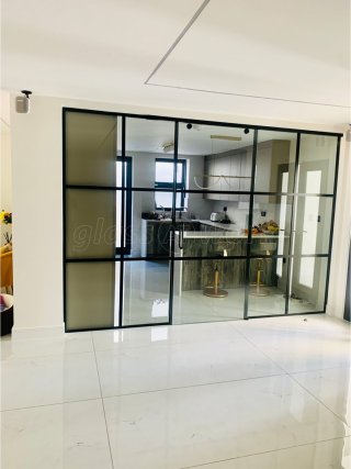 Domestic Project (Chigwell, Essex): Toughened Glass T-Bar Sliding Door Partition