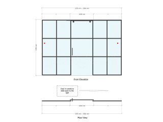 Domestic Project (Chigwell, Essex): Toughened Glass T-Bar Sliding Door Partition