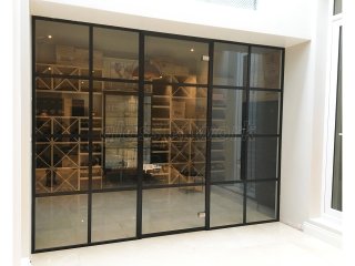 Domestic Project (Fulham, London): Black Framed Industrial Factory Style Glass Partition Wall & Door