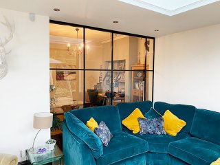 Domestic Project (Stockport, Greater Manchester): Industrial-Style T-Bar Glass Wall and Sliding Door
