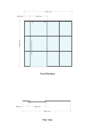 Domestic Project (Stockport, Greater Manchester): Industrial-Style T-Bar Glass Wall and Sliding Door