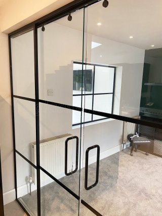 Domestic Project (Doncaster, South Yorkshire): T-Bar Glass Internal Window and Sliding Double Doors
