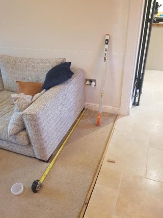 Residential Project (Northampton, Northamptonshire): New Black Warehouse-Style Room Divider to separate Dining Room from Living Room