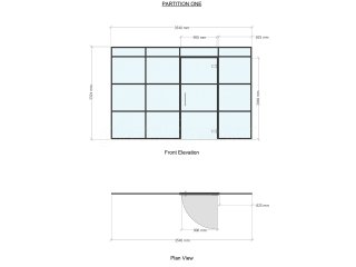 Residential Project (Northampton, Northamptonshire): New Black Warehouse-Style Room Divider to separate Dining Room from Living Room