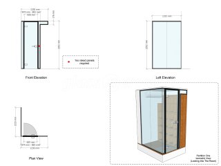 Wine Room (South Bank, London): Made-to-Measure Glass Corner Wine Room [Wine Cellar] Using Toughened Safety Glass