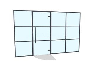 Domestic Project (Newbury, Berkshire): T-Bar Aluminium Anthracite Grey Framed Glass Wall and Door
