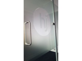 Hulljady Accountants (Bolton, Lancashire): Small Glass Office Screen and Framed Door