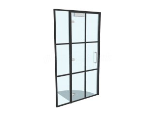 Domestic Project (Maidenhead, Berkshire): T-Bar Black Framed Glass Door and Side Panel