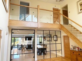 Domestic Project (Market Harborough, Leicestershire): Industrial T-Bar Glass Wall With Double Doors