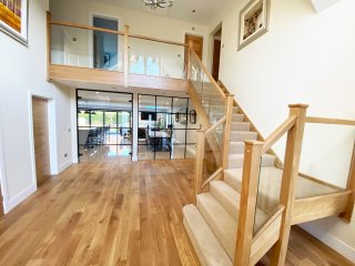 Domestic Project (Market Harborough, Leicestershire): Industrial T-Bar Glass Wall With Double Doors