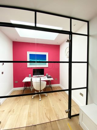 Residential Project (Wandsworth, London): Industrial Style Double Doors For A London Home, Using Anthracite Grey Metalwork