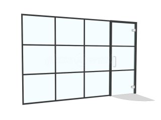 Domestic Project (Newcastle-under-Lyme, Staffordshire): Interior T-Bar Banded Glazing